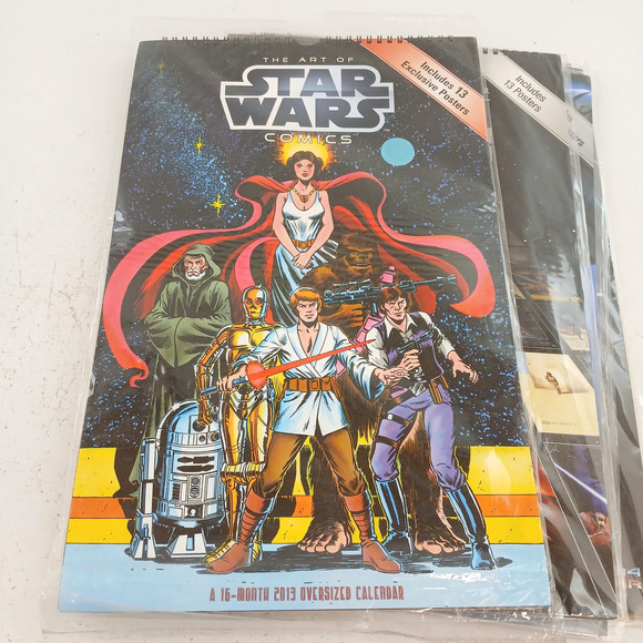 4X Star Wars 16-Month Oversized Calendars 2011–2014 Includes Exclusive Poster - Picture 4 of 12